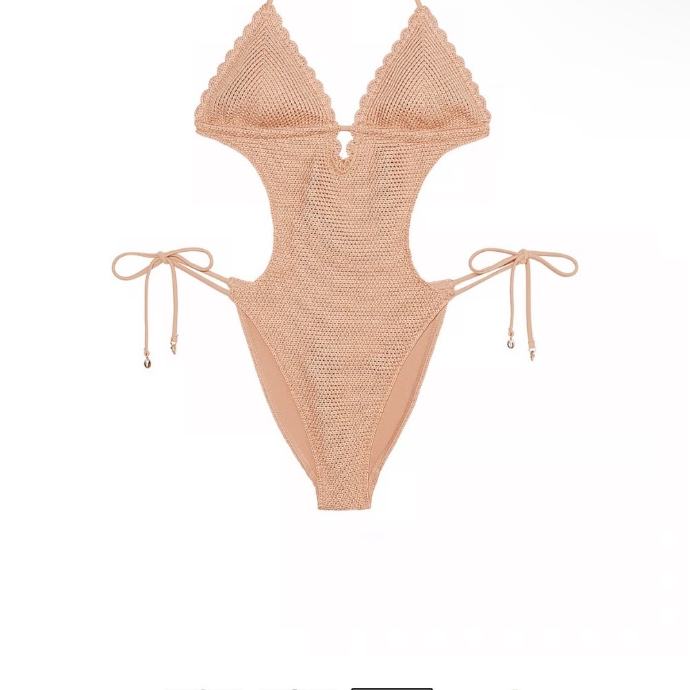 Tan Textured Bikini Set